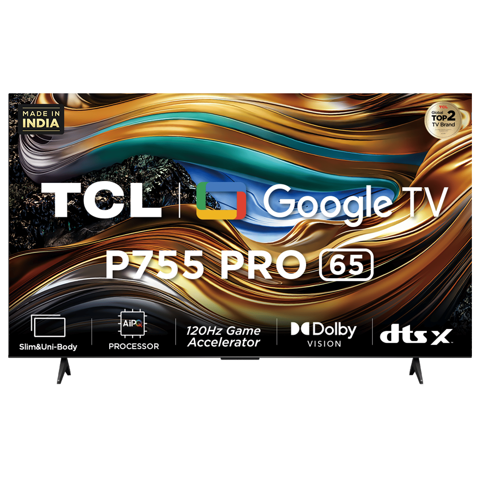 TCL P755 Pro 165 cm (65 inch) 4K UHD  QLED Smart Google TV with Dolby Atmos (2024 model)