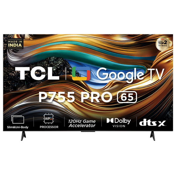 TCL P755 Pro 165 cm (65 inch) 4K UHD  QLED Smart Google TV with Dolby Atmos (2024 model)_1