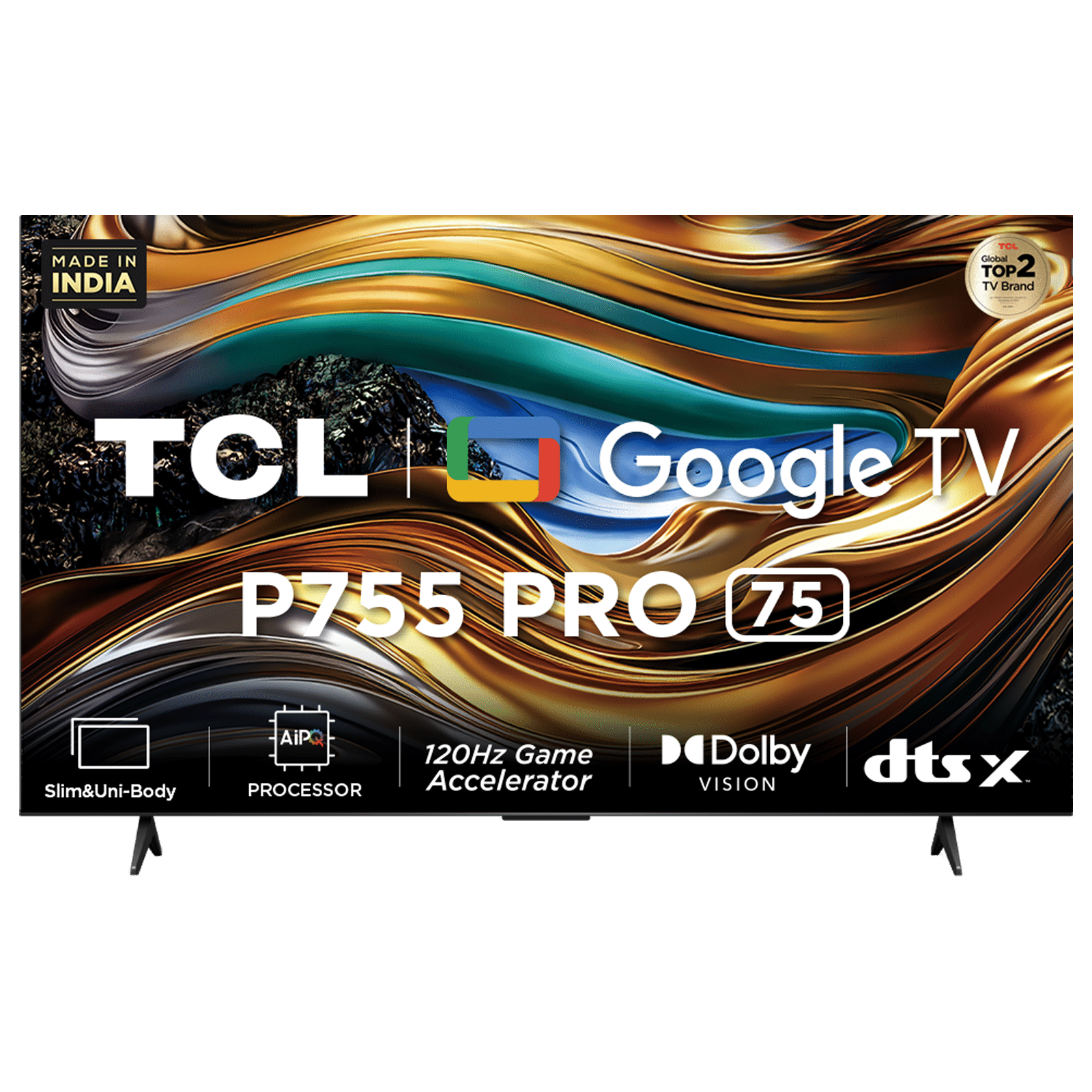 TCL P755 Pro 189 cm (75 inch) 4K UHD  QLED Smart Google TV with Dolby Atmos (2024 model)