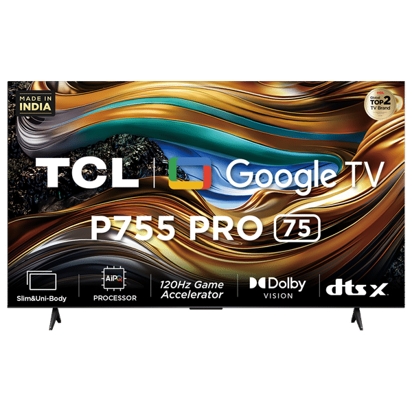 TCL P755 Pro 189 cm (75 inch) 4K UHD  QLED Smart Google TV with Dolby Atmos (2024 model)_1