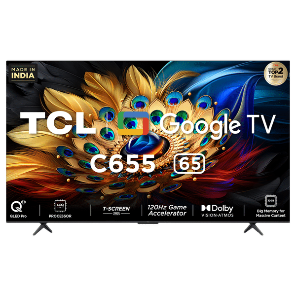 TCL C655 165 cm (65 inch) 4K UHD  QLED Smart Google TV with Dolby Vision (2024 model)_1