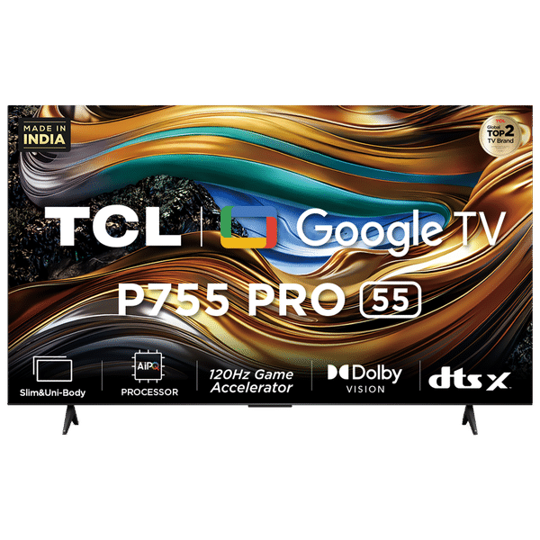 TCL P755 Pro 139.7 cm (55 inch) 4K QLED Smart Google TV with Dolby Atmos (2024 model)_1