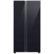 SAMSUNG 653 Litres 3 Star Frost Free Side by Side Door Smart Wifi Enabled  Refrigerator with Twin Cooling Plus Technology (RS76CB81A333HL, Glam Deep Charcoal)_1