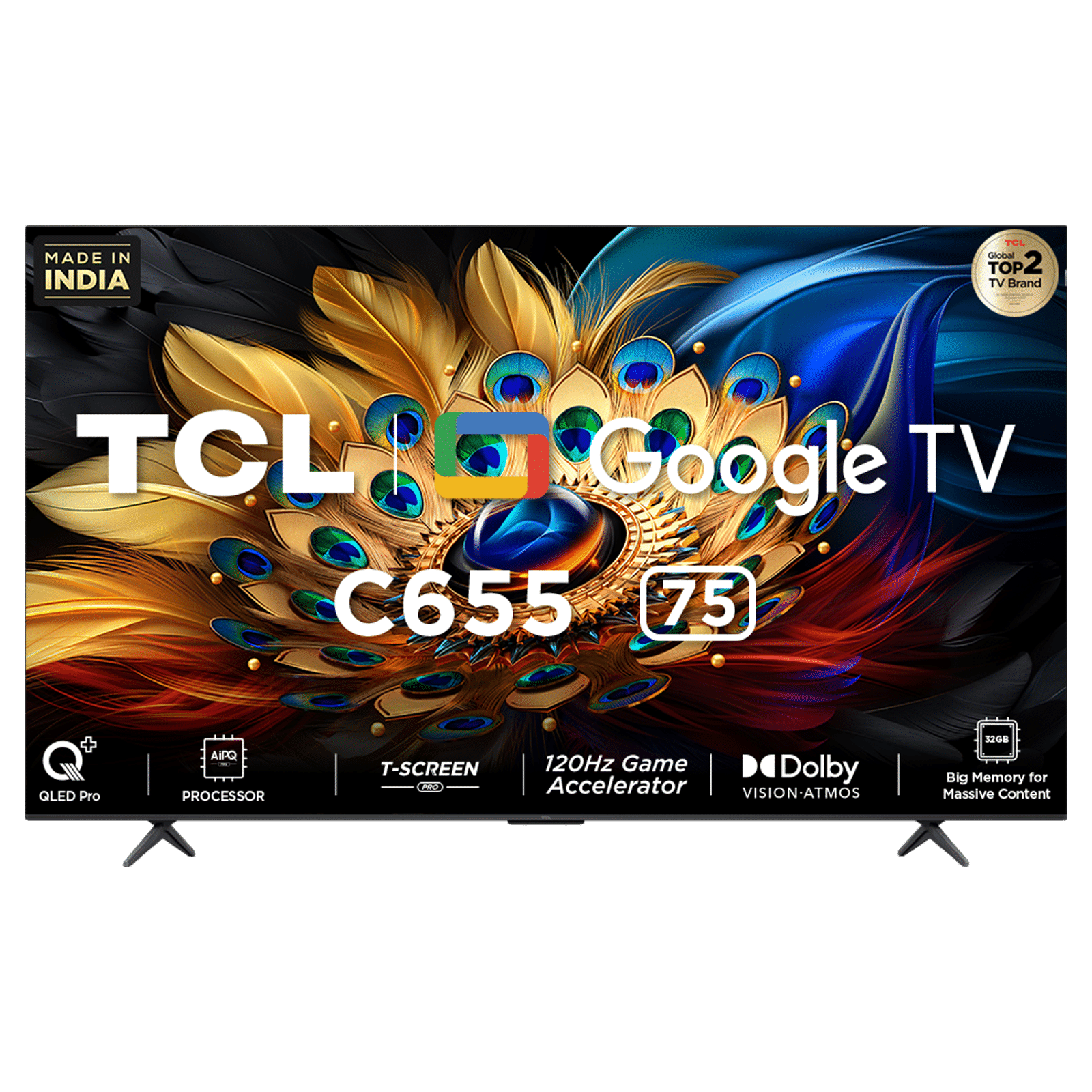 TCL C Series 189 cm (75 inch) QLED 4K Ultra HD Google TV with Dolby Vision (2024 model)