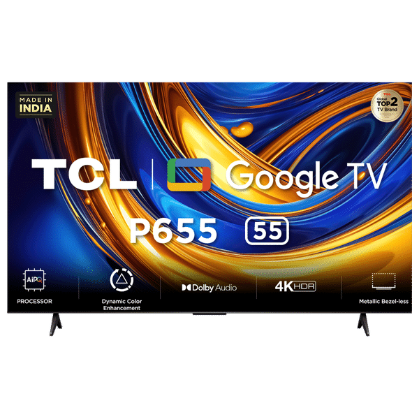 TCL P655 140 cm (55 inch) 4K Ultra HD LED Google TV with Dolby Audio (2024 model)_1