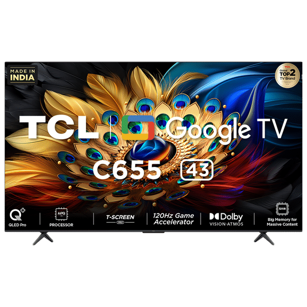 TCL C655 109.22 cm (43 inch) QLED 4K Ultra HD Google TV with Dolby Vision (2024 model)_1