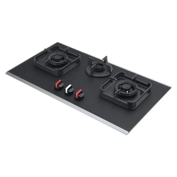 KAFF Crystal Noir 823 Glass Top 3 Burner Automatic Hob (Full Flame Failure Device, Black)_1