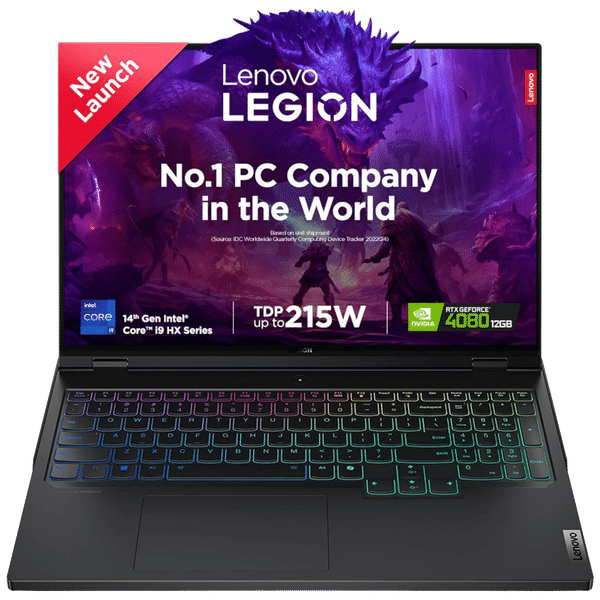 Lenovo Legion Pro 7i Intel Core i9 14th Gen Gaming Laptop (32GB, 1TB SSD, Windows 11 Home, 12GB Graphics, 16 inch 240 Hz WQXGA IPS Display, NVIDIA GeForce RTX 4080, MS Office 2021, Eclipse Grey, 2.62 KG)_1