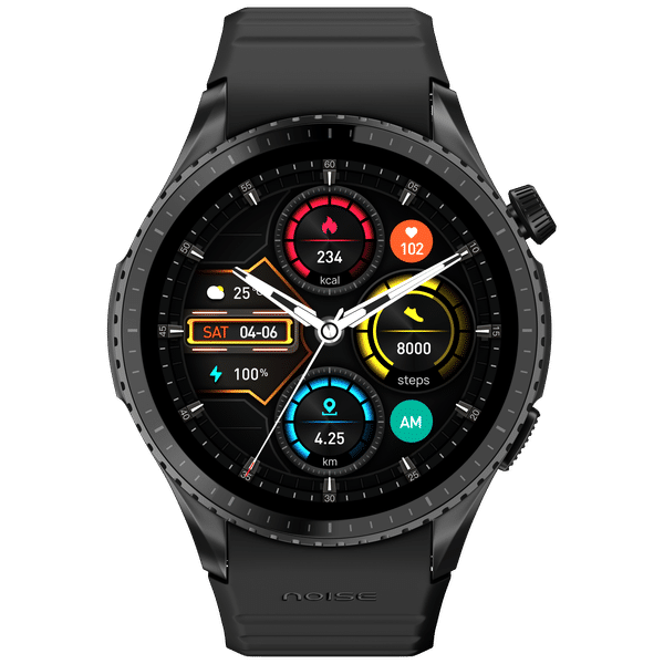 noise Origin Smartwatch with Bluetooth Calling (37.08mm AMOLED Display, 3ATM Water Resistant, Jet Black Strap)_1