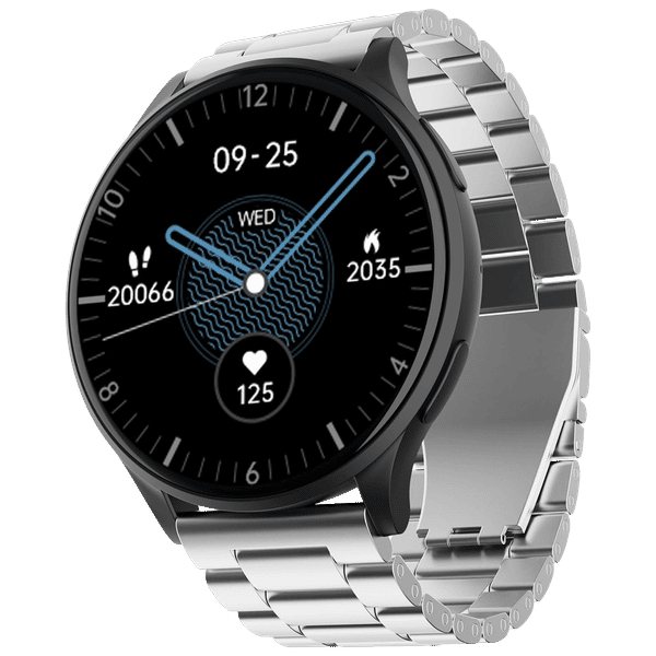 boAt Lunar Prime Smartwatch with Bluetooth Calling (36.83mm AMOLED Display, IP67 Water Resistant, Steel Silver Strap)_1