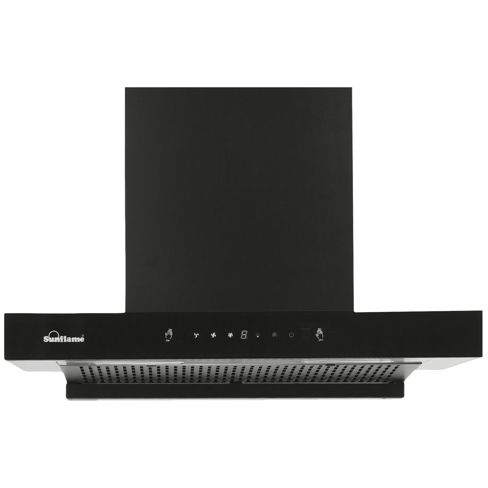 Sunflame CH.Cupo DX 60cm 1250m3/hr Ductless Auto Clean Wall Mounted Chimney with Washable Filter (Black)