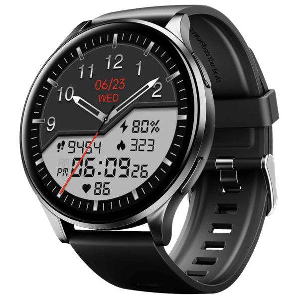 boAt Lunar Prime Smartwatch with Bluetooth Calling (36.83mm AMOLED Display, IP67 Water Resistant, Charcoal Black Strap)_1