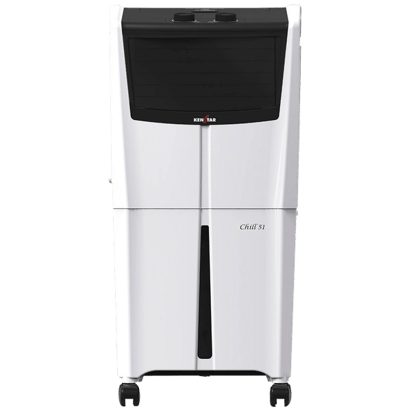 KENSTAR CHILL HC 51 Litres Personal Air Cooler with Quadraflow Technology (Inverter Compatible, Black & White)_1