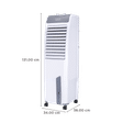 Croma 50 Litres Tower Air Cooler with Inverter Compatible (Ice Chamber, White & Grey)_2