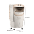 Orient Premia 36 Litres Personal Air Cooler with Dust Filter (Ice Chamber, Beige)_2