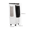 ONIDA Storm 90 Litres Desert Air Cooler with Ice Chamber (Water Level Indicator, White & Black)_2