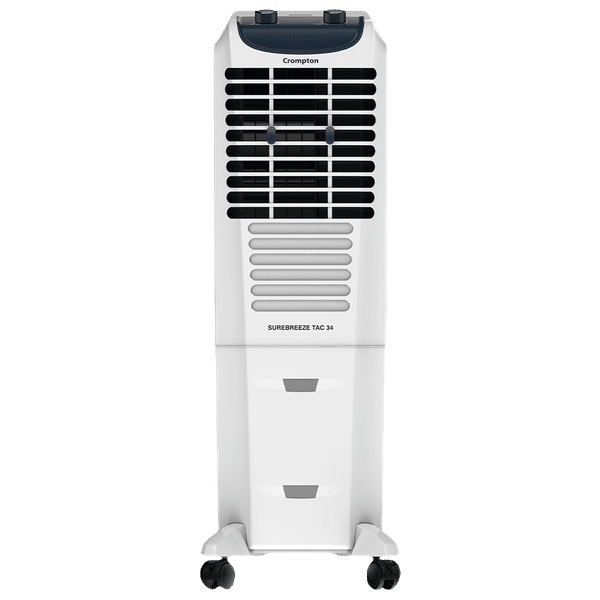 Crompton Surebreeze 34 Litres Tower Air Cooler with Overload Protection (4 Way Air Deflection, White & Black)_1