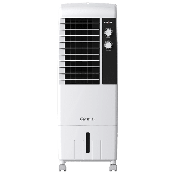 KENSTAR GLAM 15 Litres Tower Air Cooler with Ice Chamber (Dust Net Filter, White)_1