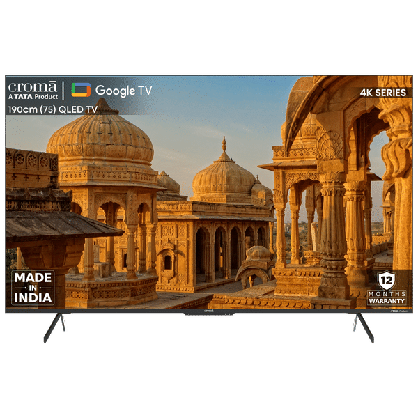 Croma CREL075UGC024602 190 cm (75 inch) QLED 4K Ultra HD Google TV with Dolby Vision & Dolby Atmos (2024 model)_1