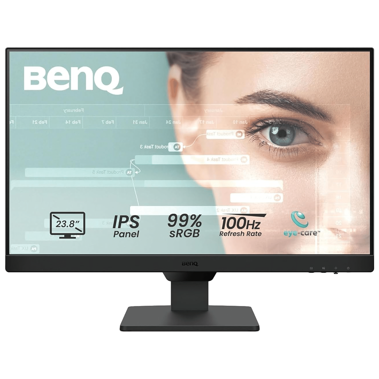 BenQ GW2490 60.45 cm (23.8 inch) Full HD IPS Panel LED Bezel-Less Monitor with Flicker-free Technology