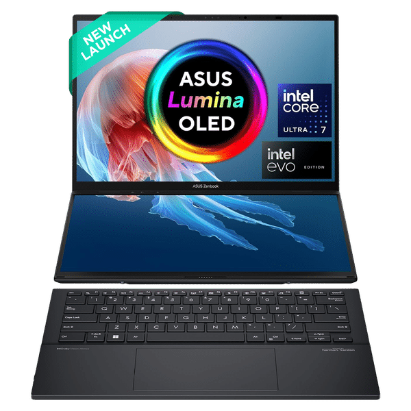ASUS Zenbook Duo Intel Core Ultra 7 Touchscreen Thin & Light Laptop (32GB, 1TB SSD, Windows 11, MS Office, 14 inch Full HD OLED Display MS Office 2021, Inkwell Gray, 1.65 KG)_1