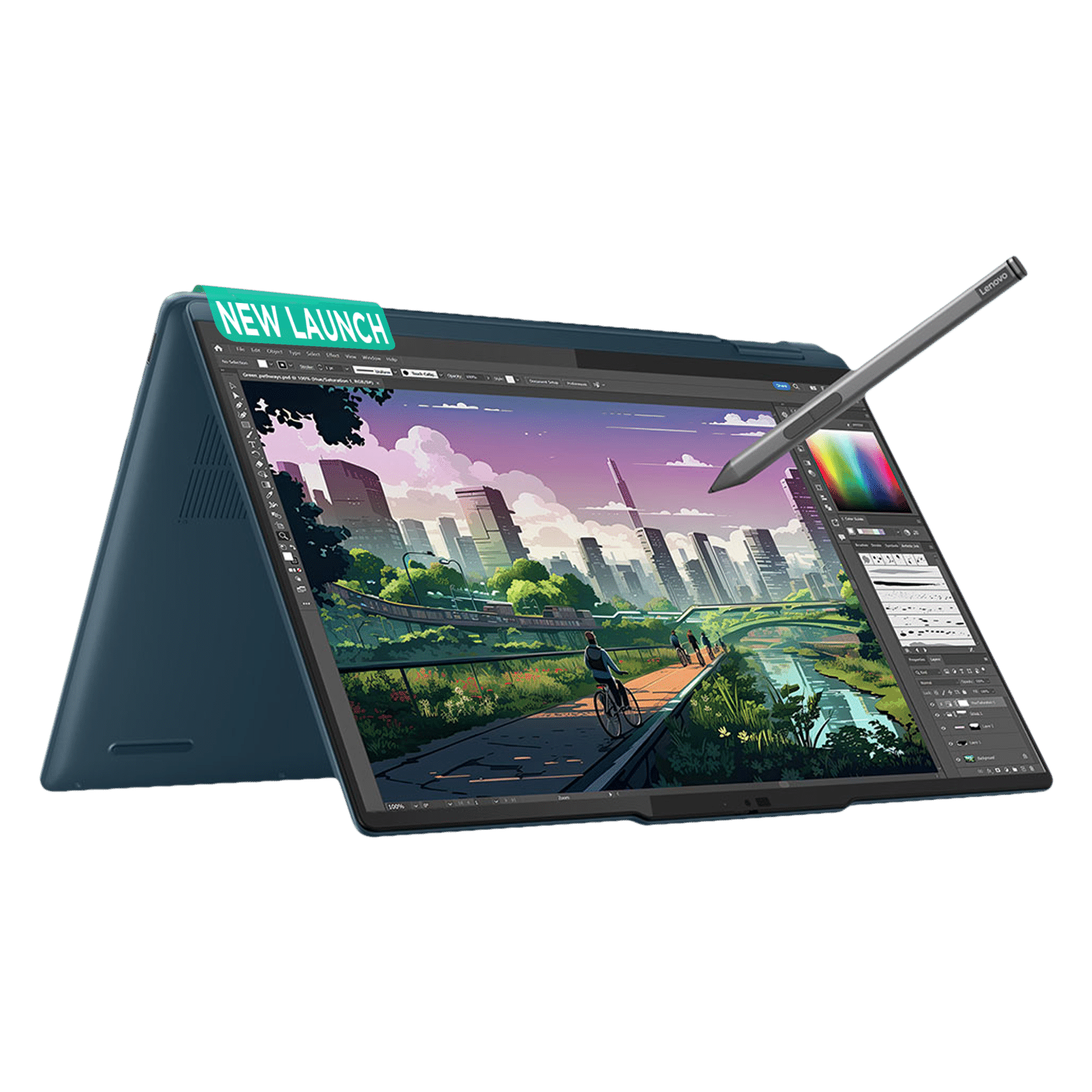 Lenovo Yoga 7 2-in-1 14IML9 Intel Core Ultra 5 Touchscreen 2-in-1 Laptop (16GB, 1TB SSD, Windows 11 Home, 14 inch WUXGA OLED Display, MS Office 2021, Tidal Teal, 1.49 KG)