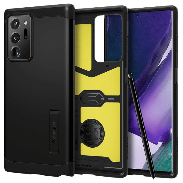 spigen Tough Armor TPU & Polycarbonate Back Case with Stand for SAMSUNG Galaxy Note 20 Ultra 5G (Wireless Charging Compatible, Black)_1