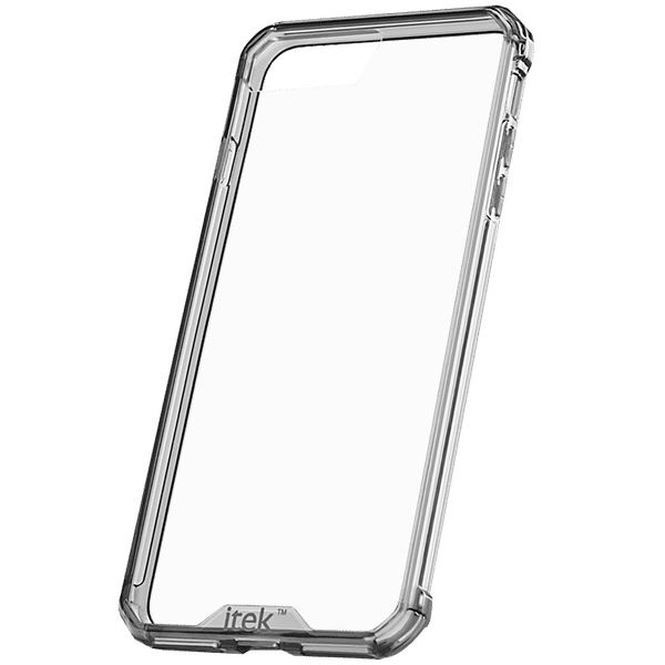 itek Air Hybrid Polycarbonate Back Cover for Apple iPhone 7 Plus and iPhone 8 Plus (Camera Protection, Black Clear)_1