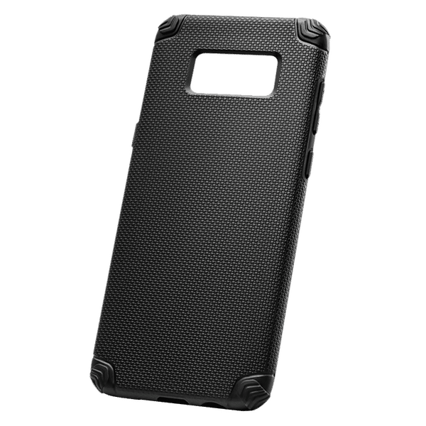itek Rugged Slim Armour Polycarbonate Back Cover for Samsung Galaxy S8 Plus (Camera Protection, Black)_1