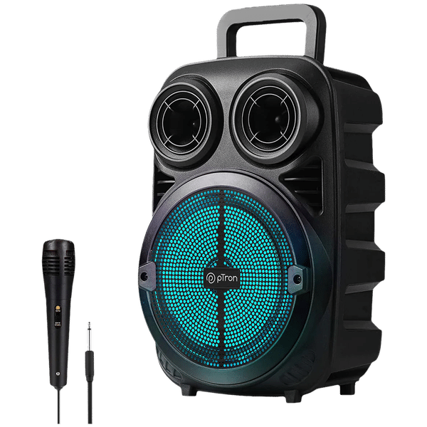 pTron Fusion Stage 20W Bluetooth Party Speaker with Mic (Integrated Controls, Mono Channel, Black)_1