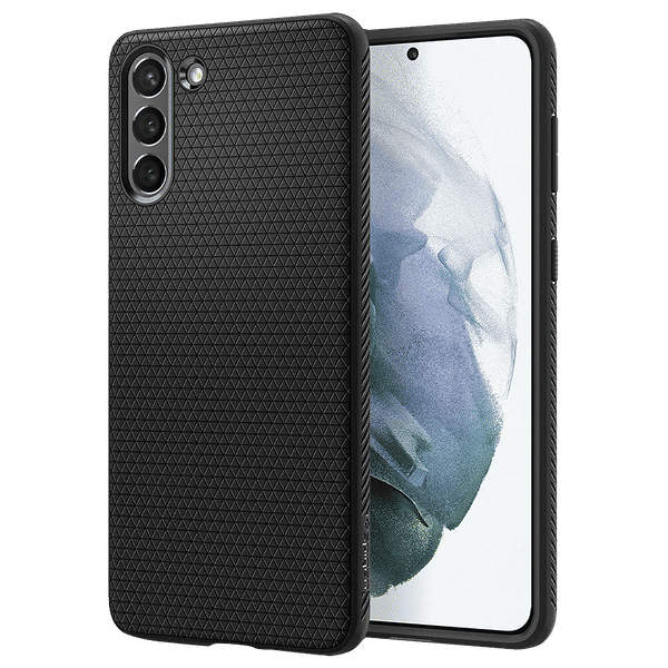 spigen Liquid Air TPU Back Cover for SAMSUNG Galaxy S21 (Supports Wireless Charging, Matte Black)_1