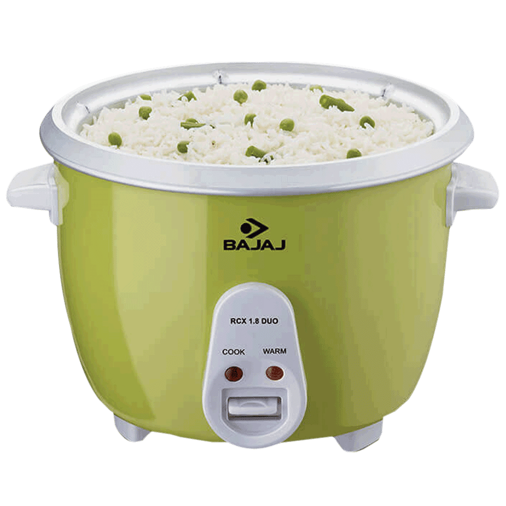 Buy BAJAJ RCX Duo 1.8 Litre Electric Rice Cooker (Lime Green) Online ...