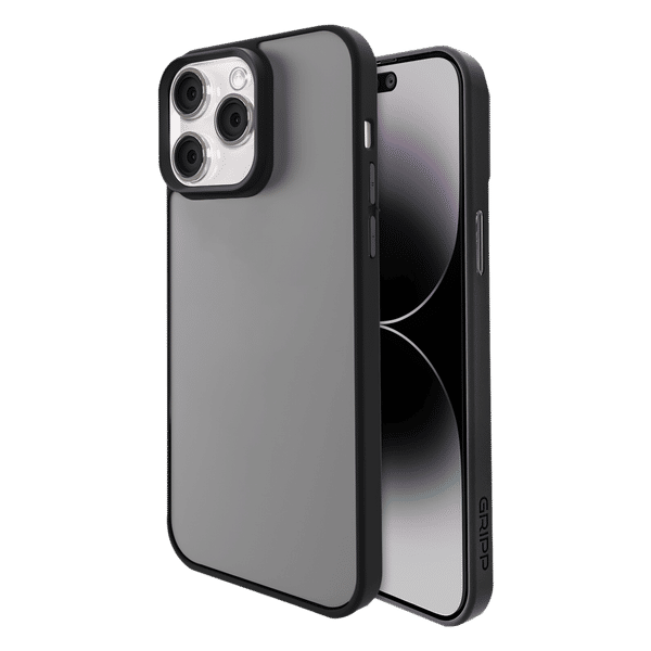 GRIPP Bolt Hard TPU Back Cover for Apple iPhone 15 Pro Max (Matte & Frosted Surface, Black)_1