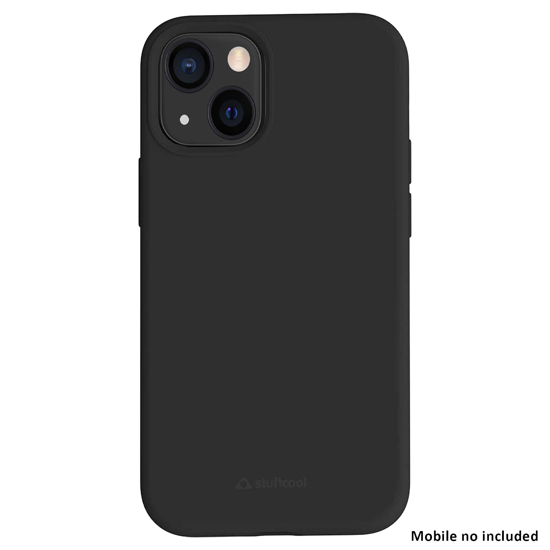 stuffcool Silo Soft and Smooth Rubber Back Cover for Apple iPhone 13 (Camera Protection, Black)_4