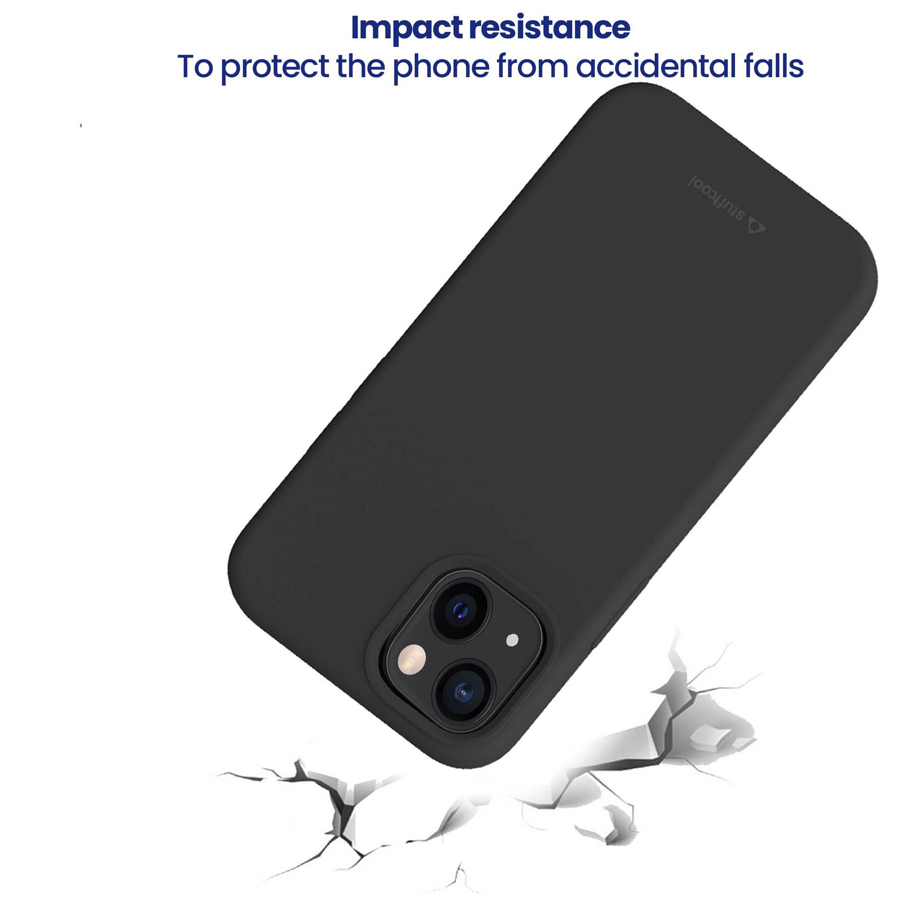 stuffcool Silo Soft and Smooth Rubber Back Cover for Apple iPhone 13 (Camera Protection, Black)_7
