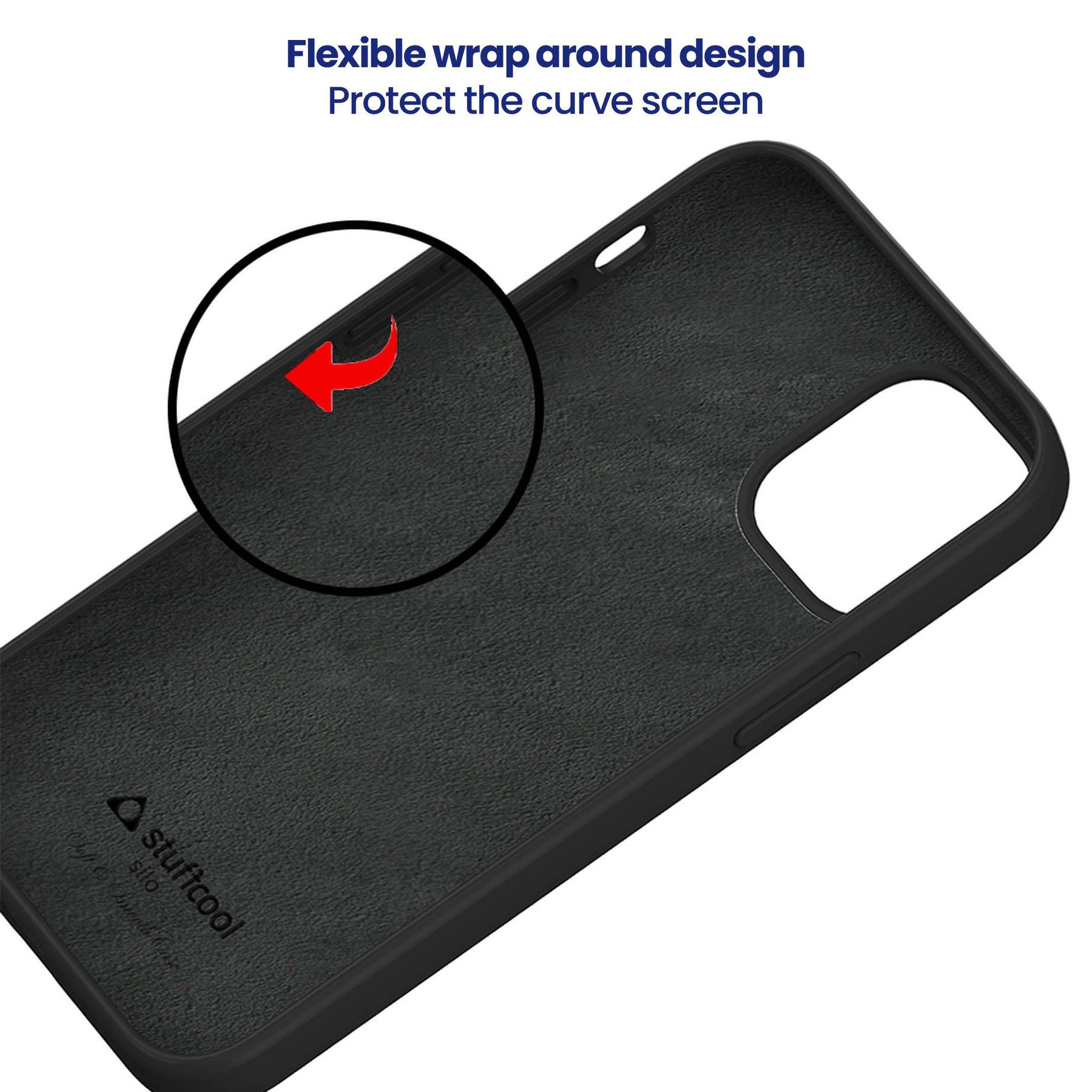 stuffcool Silo Soft and Smooth Rubber Back Cover for Apple iPhone 13 (Camera Protection, Black)_8