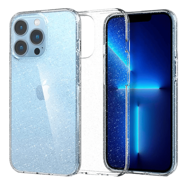 spigen Liquid Crystal Glitter TPU Back Cover for Apple iPhone 13 Pro (Wireless Charging Compatible, Crystal Quartz)_1