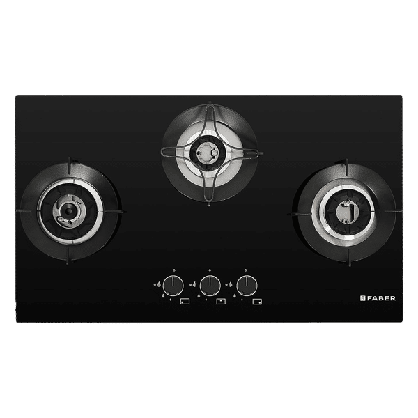 FABER Superia HT763 BR AI Toughened Glass Top 3 Burner Automatic Gas Hob (Fully Concealed Drip Tray, Black)_1