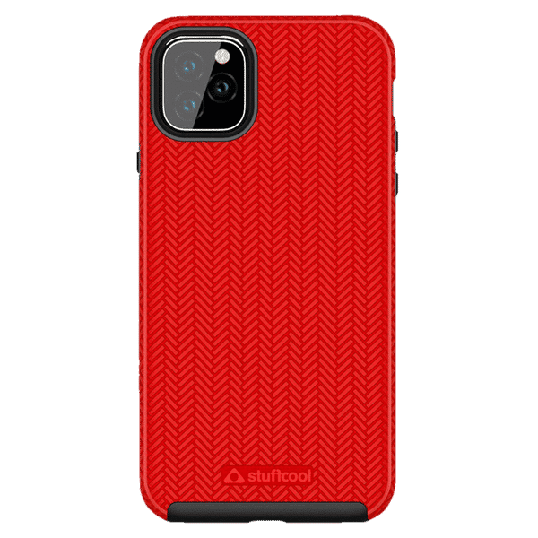 stuffcool Pine Hard Polycarbonate Back Cover for Apple iPhone 11 Pro Max (Camera Protection, Red)_1
