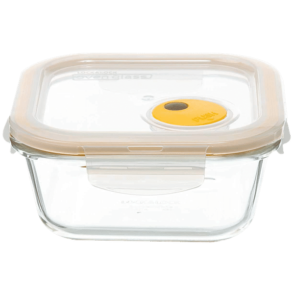 LocknLock 500 ml Square Glass Storage Container (Microwave Safe, LLG214T, Transparent)_1