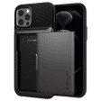 spigen Slim Armor Wallet TPU & Polycarbonate Back Cover for Apple iPhone 12, 12 Pro (Air Cushion Technology, Gunmetal)_1