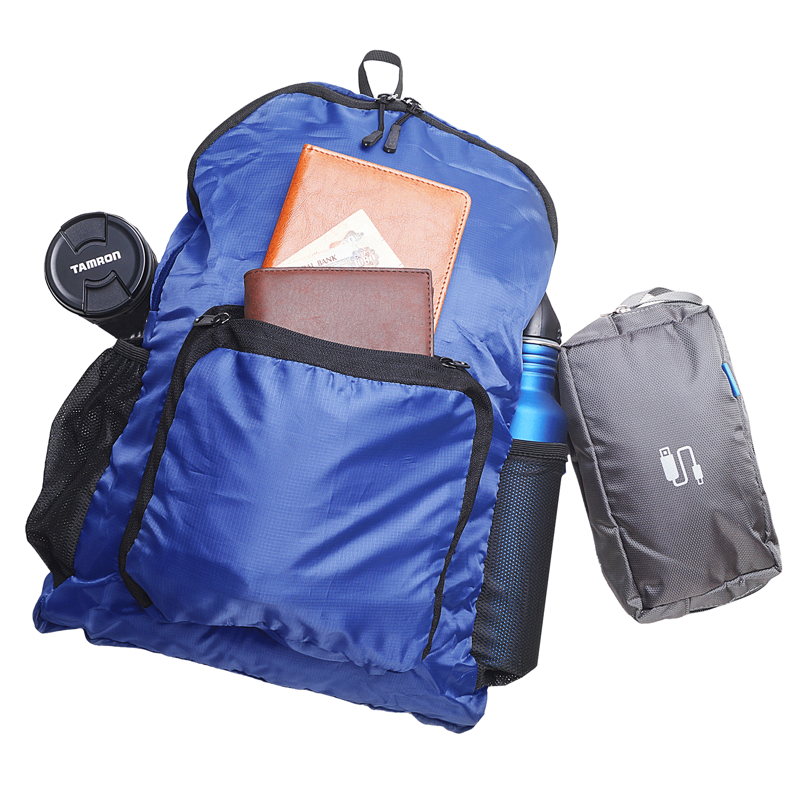 Traveldoo Lightweight Folding Backpack (CBX01002, Blue)