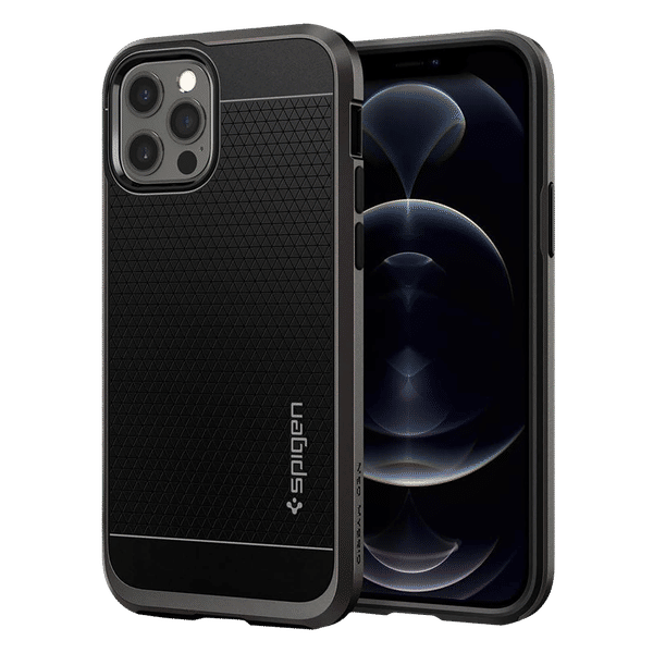 Spigen Neo Hybrid TPU & PC Back Case For iPhone 12/iPhone 12 Pro (Form-Fitted Construction, ACS01711, Gunmetal)_1