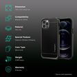 Spigen Neo Hybrid TPU & PC Back Case For iPhone 12/iPhone 12 Pro (Form-Fitted Construction, ACS01711, Gunmetal)_2