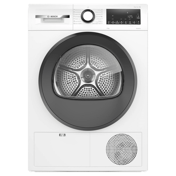 BOSCH 8 kg Fully Automatic Front Load Dryer(Series 4, WPG23100IN, LED Display, White)_1
