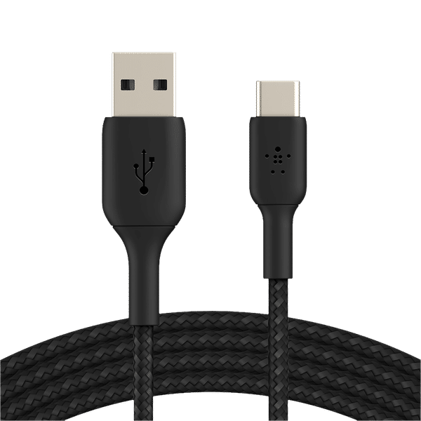 belkin Boost Charge Type C to Type A 6.5 Feet (2M) Cable (Nylon Braided, Black)_1