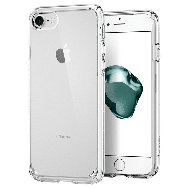 spigen Ultra Hybrid Polycarbonate Back Cover for Apple iPhone SE 3rd Gen, 7, 8 (Wireless Charging Compatible, Crystal Clear)_1