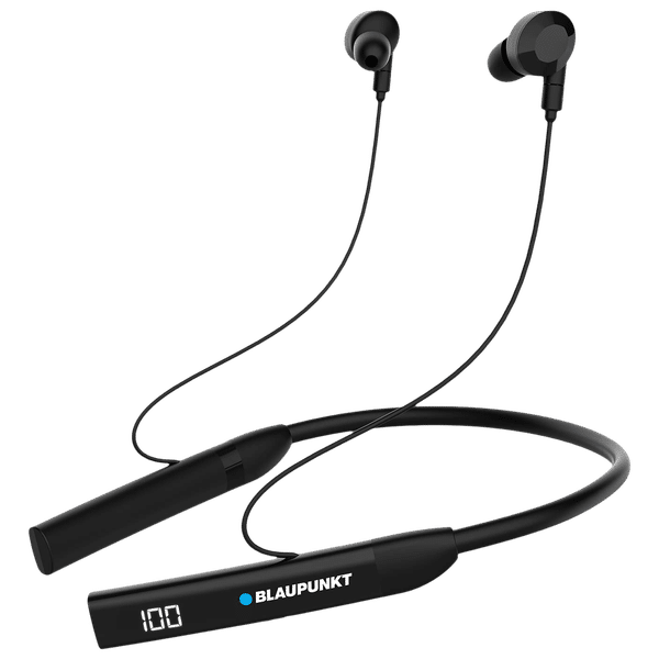 Blaupunkt BE100 Neckband with Noise Isolation (Sweat Resistant, Bass Demon Technology, Black)_1