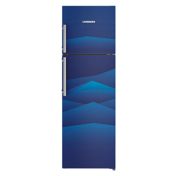 LIEBHERR 346 Litres 4 Star Frost Free Double Door Refrigerator with Central Power Cooling (TCb 3520, Blue Landscape)_1