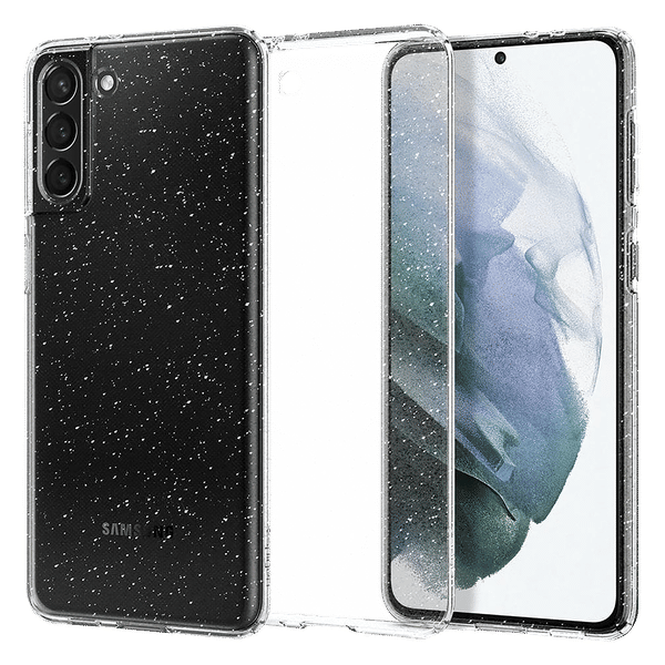 spigen Liquid Crystal Glitter TPU Back Cover for SAMSUNG Galaxy S21 Plus (Wireless Charging Compatible, Crystal Quartz)_1